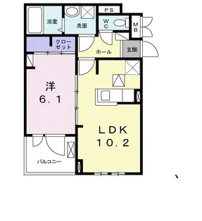 マロン グロリア【1階】の間取り