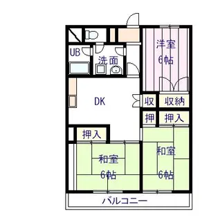 サンライズヴィレッヂ【2階】の間取り