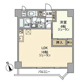 ハイライフ三田【10階】の間取り