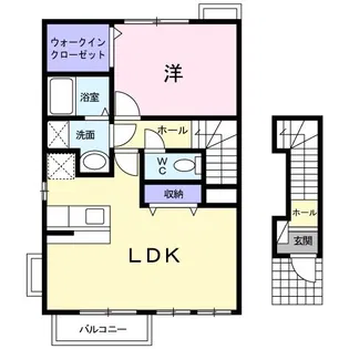 プリムローズII【2階】の間取り