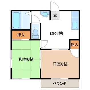 パークハイツA【2階】の間取り