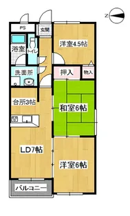 マイヅルグランドマンション 403【4階】の間取り