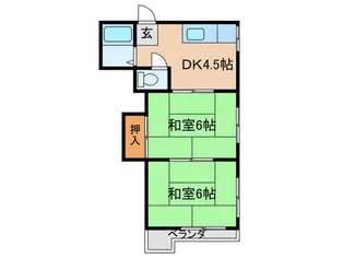 山川マンション【4階】の間取り