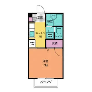 1Kの間取り画像