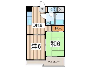 ビュ-フラット・ナカイ【2階】の間取り