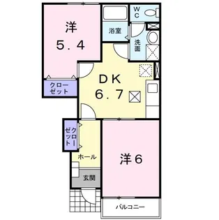 ピュアヒルズ【1階】の間取り