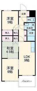 カーサ・ミア【3階】の間取り