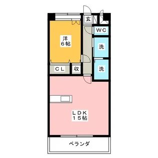 グランドールかさでら【4階】の間取り