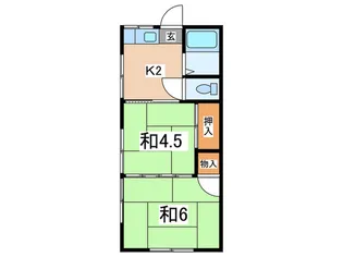 第二永谷コーポ【2階】の間取り