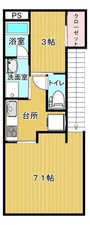 (眺望良好)愛宕ヒルズII【1階】の間取り