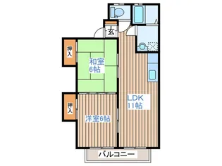 S・KハイツII【1階】の間取り