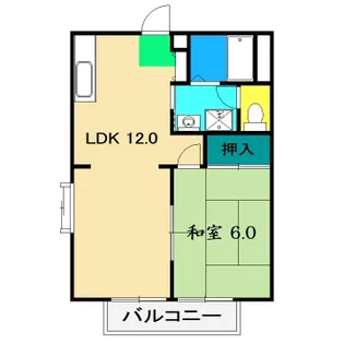 フォブール西秦【2階】の間取り