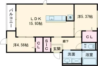 gemma garden 堺東【3階】の間取り