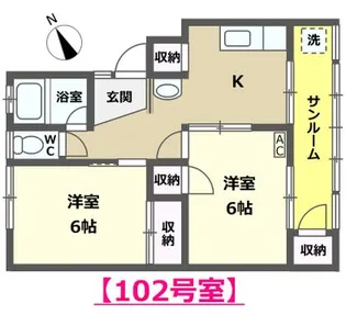 2DKの間取り画像