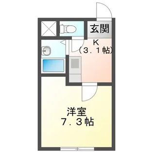 1Kの間取り画像