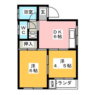 コーポ高木【2階】の間取り