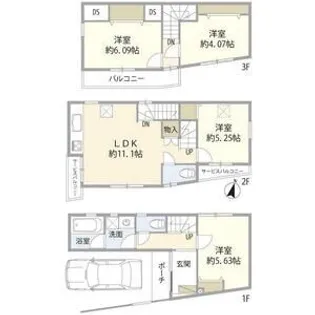 東京都北区赤羽西4【一戸建】の間取り
