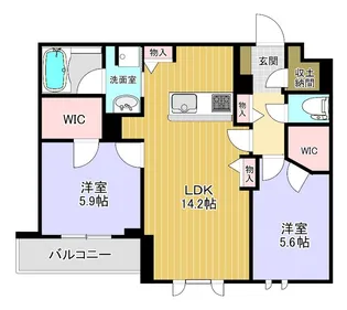 エルミタージュクール【1階】の間取り