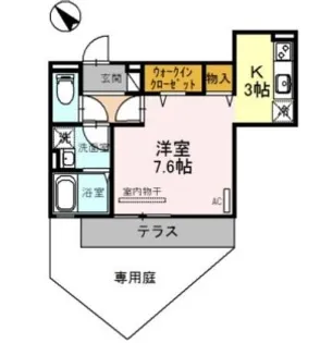 セレナヴィラ小阪W【1階】の間取り