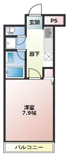 岡山県岡山市北区大供表町【マンション】の間取り