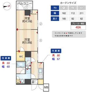 ZOOM信濃町【2階】の間取り