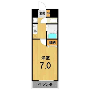 プランドール北白川【4階】の間取り