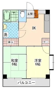 トレンディ北栄【1階】の間取り
