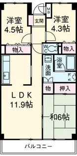グロリオール里見壱番館【1階】の間取り