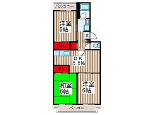 リバ-サイドパ-ク【5階】の間取り