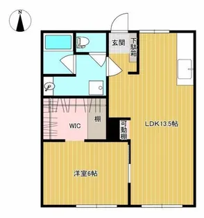 1LDKの間取り画像
