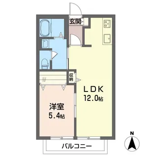 ラフィーネ B【2階】の間取り