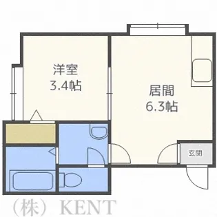 フラットJ発寒南【2階】の間取り