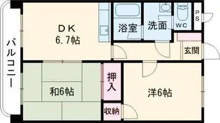 メゾン・DE・OK【1階】の間取り