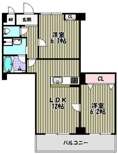 信開ベルシー堺市駅【4階】の間取り
