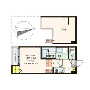 大阪府池田市上池田1【アパート】の間取り
