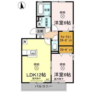 リビングタウン旭川 C棟【2階】の間取り