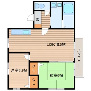 グランベルデeast【1階】の間取り