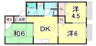 瑞ヶ丘ビラ【2階】の間取り