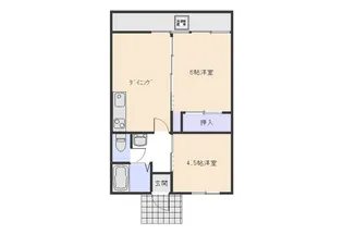 山櫻ハイツ【2階】の間取り