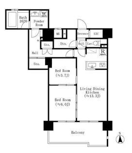 神奈川県川崎市中原区小杉御殿町1【マンション】の間取り