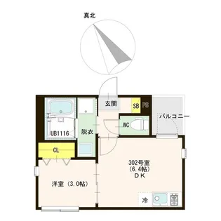 ハーモニーテラス台原IV【3階】の間取り