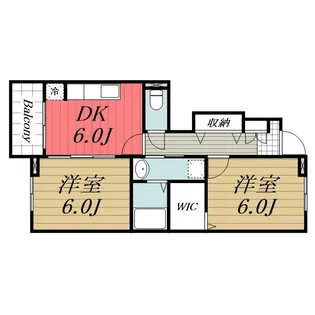 千葉県八街市東吉田【アパート】の間取り
