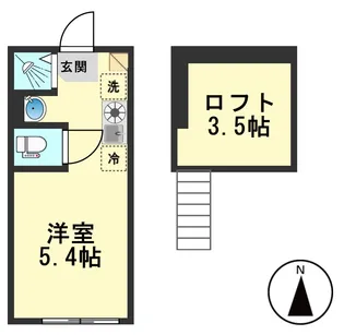 東京都江戸川区東小岩6【アパート】の間取り