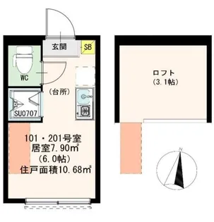 egg piece【1階】の間取り