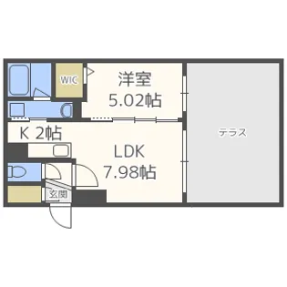 シティレジデンス南13条【1階】の間取り