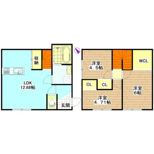 宮崎県北諸県郡三股町大字宮村【一戸建】の間取り