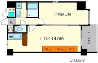 ジュネス木駒【4階】の間取り