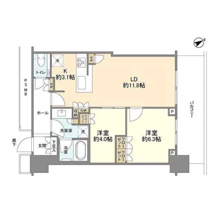 THE TOWER JUJO【20階】の間取り