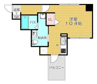 大阪府大阪市中央区徳井町2【マンション】の間取り