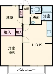 ビーライン浅野 B【2階】の間取り